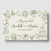 Livre D'or Hand Drawn Vintage Retro Wedding (Recto)