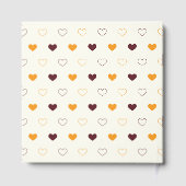 Livre D'or Heart Pattern with Orange & Brown Hearts (Verso)