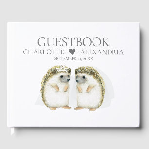 Livre D'or Hedgehog Brides mignonne Lesbian Couple Mariage