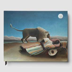 Livre D'or Henri Rousseau Dormir Gitan Lion Peinture