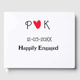 Livre D'or Heureux engagement ajouter nom du couple lettre da