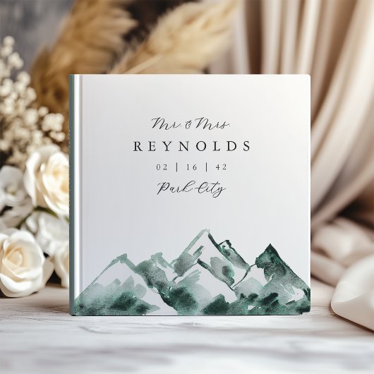 Livre D'or Highland | Watercolor Mountain Wedding