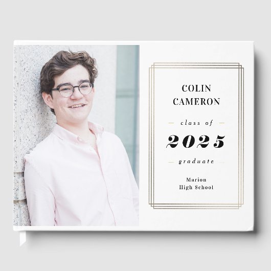 Livre D'or Hip Border Graduation Party Guest Book (Recto)