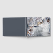 Livre D'or Hiver cerf pays neige forêt cabine forestier (Complet)