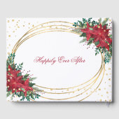 Livre D'or Hiver Poinsettia Mariage de Noël (Verso)