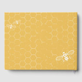 Livre D'or Honey Bee Jaune Motif Mariage personnalisé (Verso)