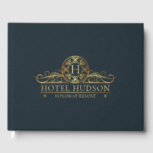 Livre D'or Hotel Branding Luxury Gold Blue