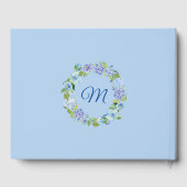 Livre D'or Hydrangea Bleu Clair Floral Greenery Shower de Mar (Verso)