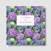 Livre D'or Hydrangea Fleur Romantique Violet (Recto)