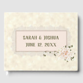 Livre D'or Hydrangea Fleurs de Mariage avec Cadre (Recto)