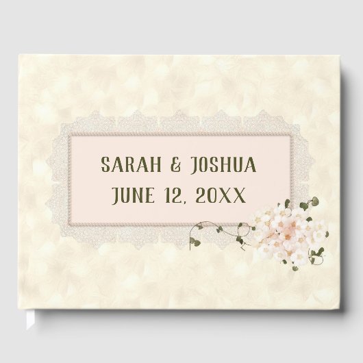 Livre D'or Hydrangea Wedding Blossoms with Frame (Recto)