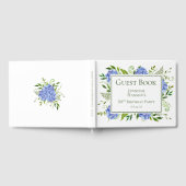 Livre D'or Hydrangeas bleus pour 50e anniversaire (Complet)