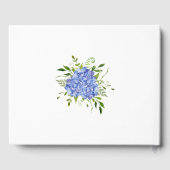 Livre D'or Hydrangeas bleus pour 50e anniversaire (Verso)
