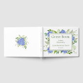 Livre D'or Hydrangeas Bleus pour les 75 ans (Complet)