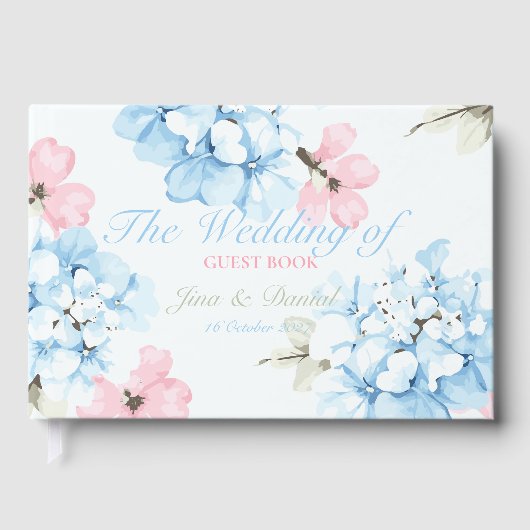 Livre D'or Hydrangeas Fleur Pastel (Recto)
