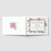 Livre D'or Hydrangeas roses pour 70e anniversaire (Complet)