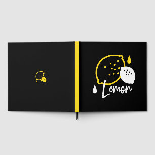 Livre D'or Illustration Abstraite au citron - Art des agrumes