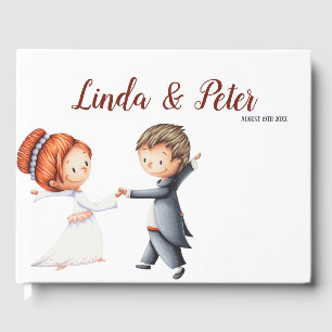 Livre D'or Illustration Mariage de valse de mariée dansante d