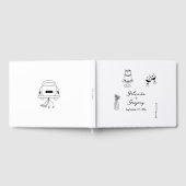 Livre D'or Illustrations à main noire Doodles Mariage (Complet)