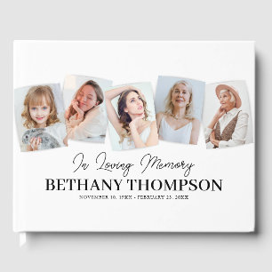 Livre D'or In Love Memory Photo Collage funéraire