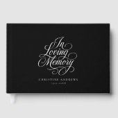 Livre D'or "In Love Memory" Script Police Keepsaké Funeral (Recto)