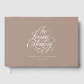 Livre D'or "In Love Memory" Script Police Keepsaké Funeral (Recto)
