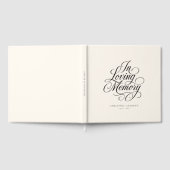 Livre D'or "In Love Memory" Script Police Keepsaké Funeral (Complet)