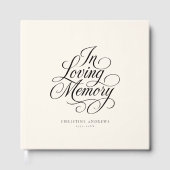Livre D'or "In Love Memory" Script Police Keepsaké Funeral (Recto)