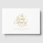 Livre D'or "In Love Memory" Script Police Keepsaké Funeral (Recto)