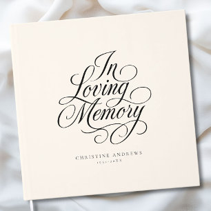 Livre D'or "In Love Memory" Script Police Keepsaké Funeral