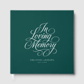Livre D'or "In Love Memory" Script Police Keepsaké Funeral (Recto)