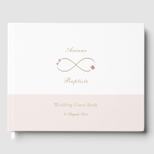 Livre D'or Infinity Love Double Bonheur Mariage blanc (Recto)