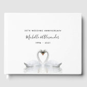 Livre D'or Inséparables de cygnes blancs 25e anniversaire de  (Recto)