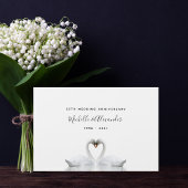 Livre D'or Inséparables de cygnes blancs 25e anniversaire de 