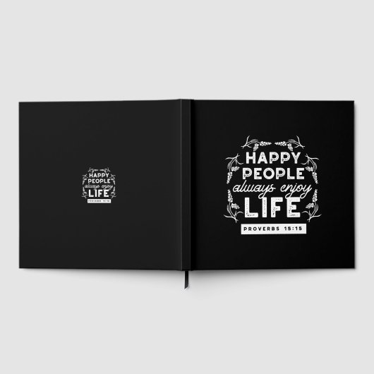 Livre D'or Inspirational Christian Quote from Proverbs 15:15 (Complet)