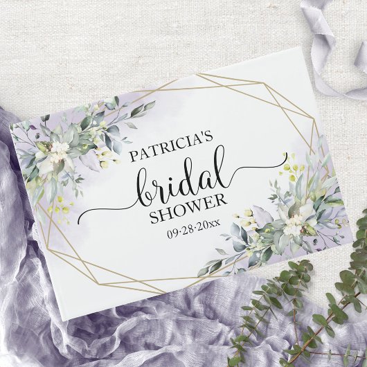 Livre D'or Invité de mariage avec motifs géométriques et euca