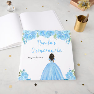 Livre d'or invité de Quinceanera Bleu Princesse à