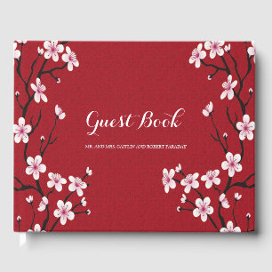 Livre D'or Invité du Mariage Cherry Blossom