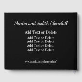 Livre D'or Invité Monogramme, Mémoire (Verso)