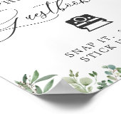 Livre d'or invité photo instantanée Greenery Eucal (Coin)