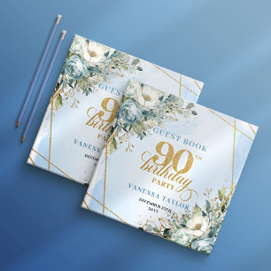 Livre d'or invité pour 90e anniversaire Bleu Lumiè