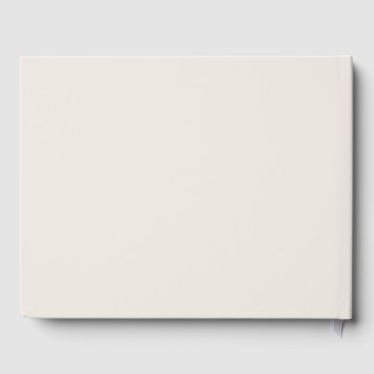 Livre D'or Ivory Elegant Moderne Simple Script Mariage photo (Verso)