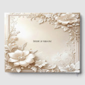 Livre D'or Ivory Flowers Guest Book (Verso)