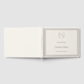 Livre D'or Ivory taupe monogrammed wreath wedding (Complet)