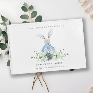 Livre D'or Jardin de Bunny Bleu Baby shower de feuillage Succ