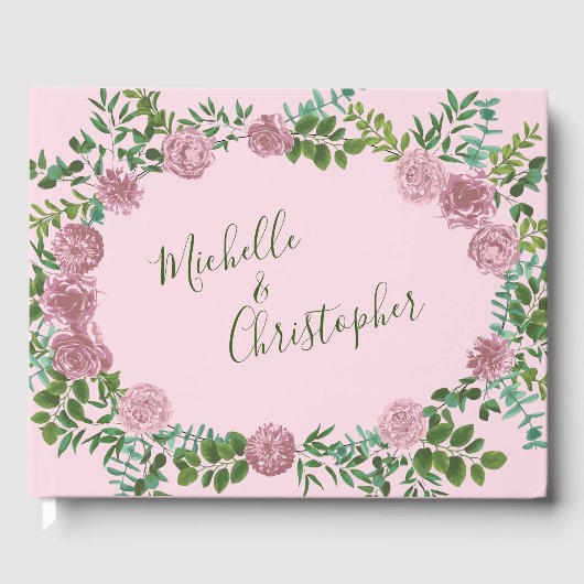 Livre D'or Jardin de roses roses mariage de printemps (Recto)