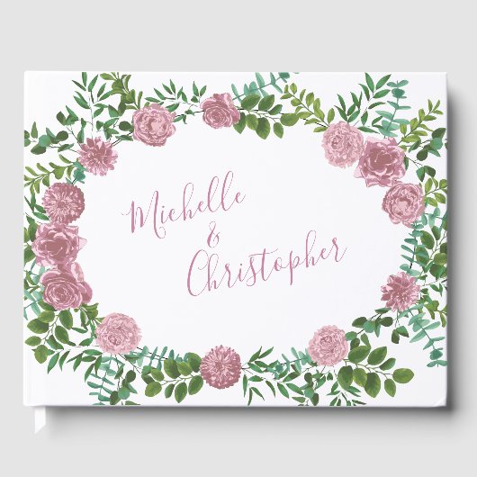 Livre D'or Jardin de roses roses mariage de printemps (Recto)