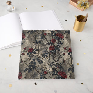 Livre D'or Jardin gothique victorien Rose Motif