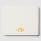 Livre D'or Jardin Jaune mignon Baby shower de Papillons (Verso)