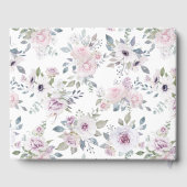 Livre D'or Jardin moderne violet Mariage floral (Verso)